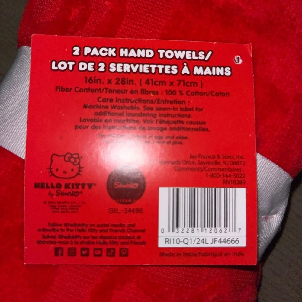 Brand new Hello Kitty Towel pack set of two.